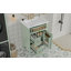 Meuble-lavabo de 24 pouces avec lavabo, armoire en bois massif et panneau de fibres à densité moyenne avec un tiroir rabattable, deux tiroirs standard et une tablette réglable, meuble-lavabo vert autoportant pour le rangement de la salle de bain-852623224