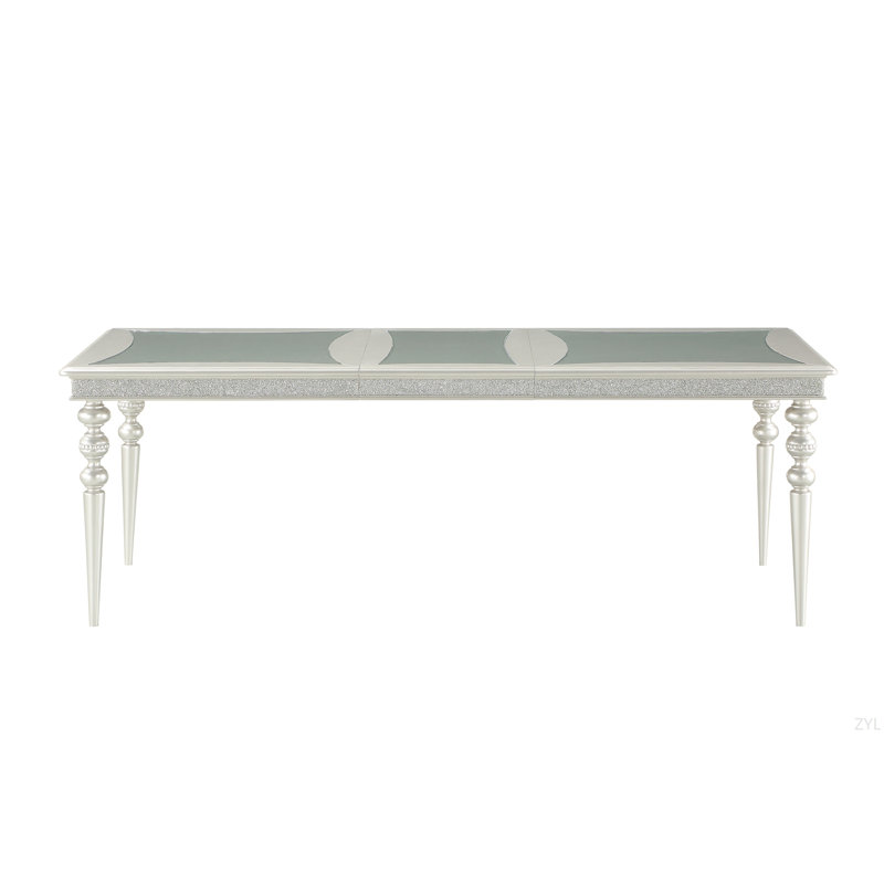 Table de salle à manger à finition platine