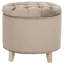 Repose-pieds de rangement rond capitonné Maiden-91029064