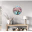 Horloge murale en verre trempé à motif floral - art floral unique pour la décoration intérieure-403296373-403296374