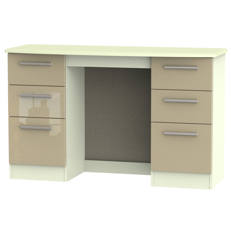 Fully Assembled Yvette Dressing Table, Cream/Mushroom