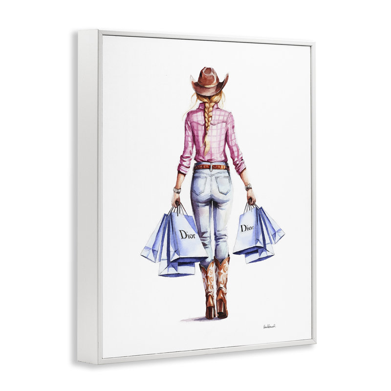  «Glam Cowgirl», art de la giclée encadrée par Amanda Greenwood, H 14 po x l 11 po