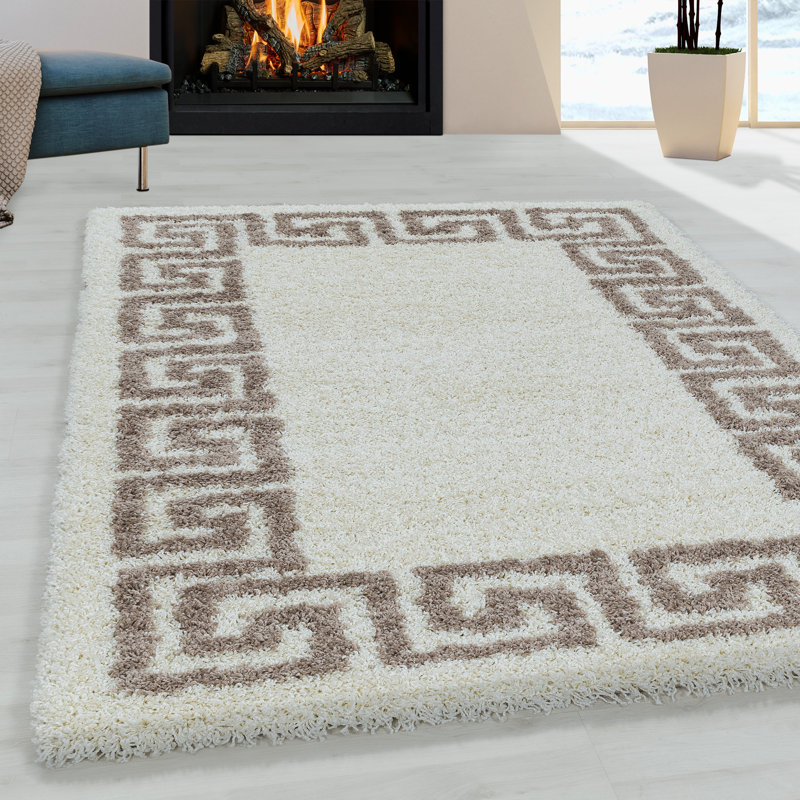 Crelake Shaggy Beige Rug, Rectangle 240 x 340cm