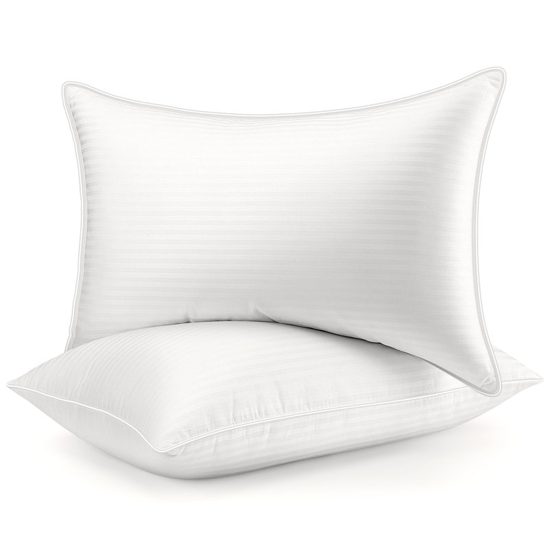 The Fine Sateen Stripe Down Alternative Pillow, King