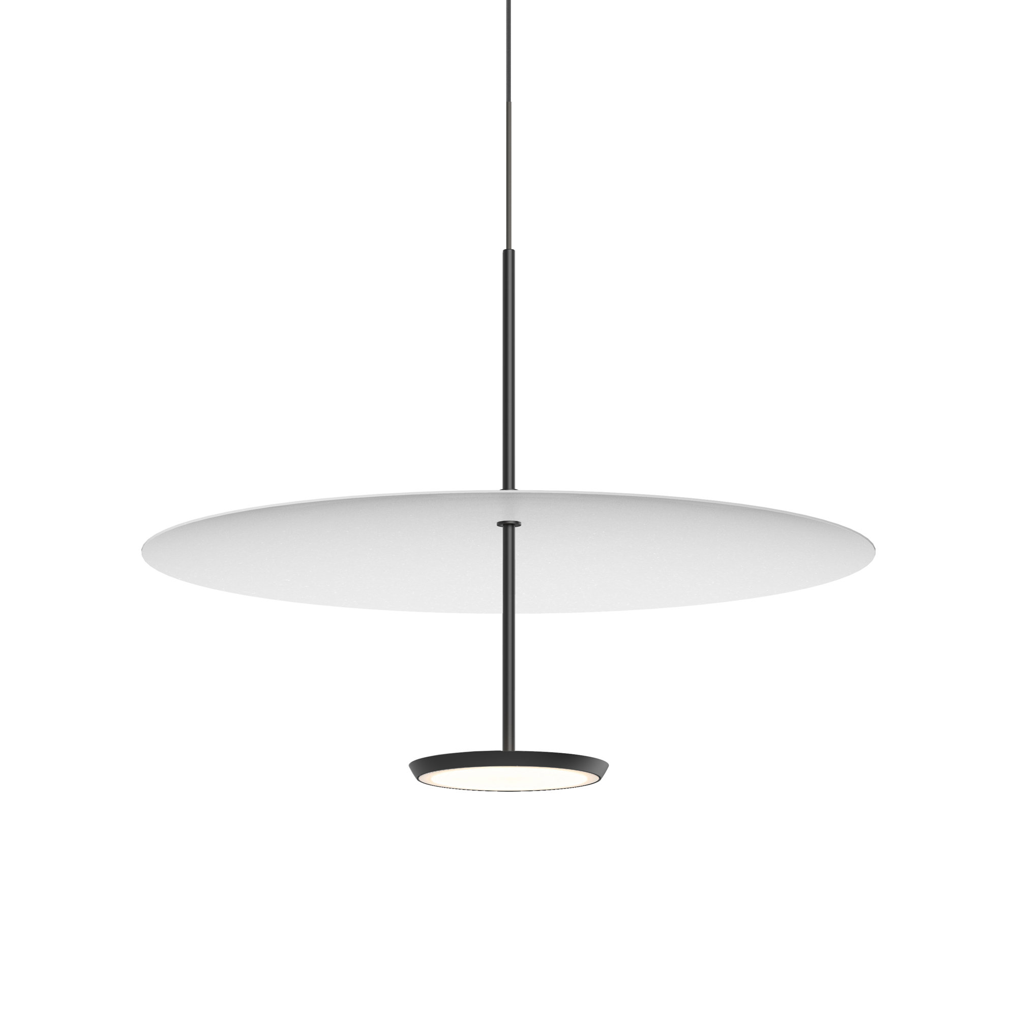 Sky Dome 1 - Light LED Pendant, Matte Black, 17.5" H x 24" W x 24" D, White