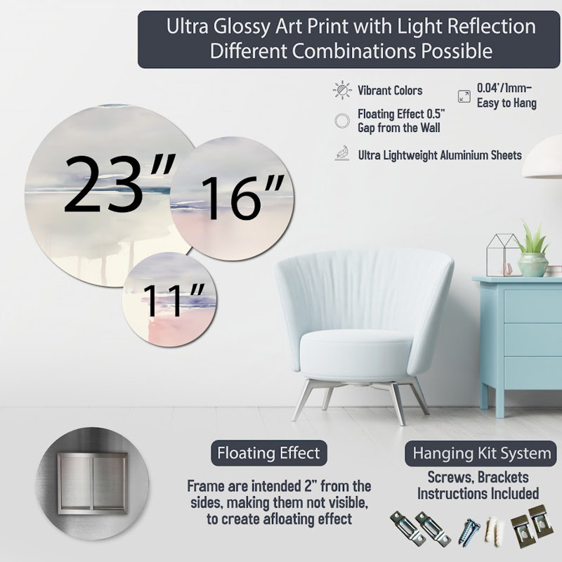 Ensemble de décorations murales abstraites en métal Hardedge Art Contrastant Cadence I