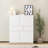 Wooden Storage Cabinet With 4 Doors And 2 Drawers