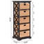 Armoire de rangement d'extrémité à 5 tiroirs, armoire de rangement noire Leukowski-239972540