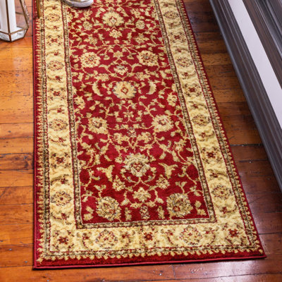 Niles Oriental Red/Cream/Brown/Beige/Blue Area Rug