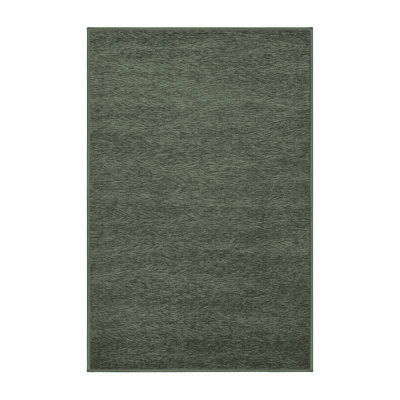 Tapis vert uni lavable à la machine