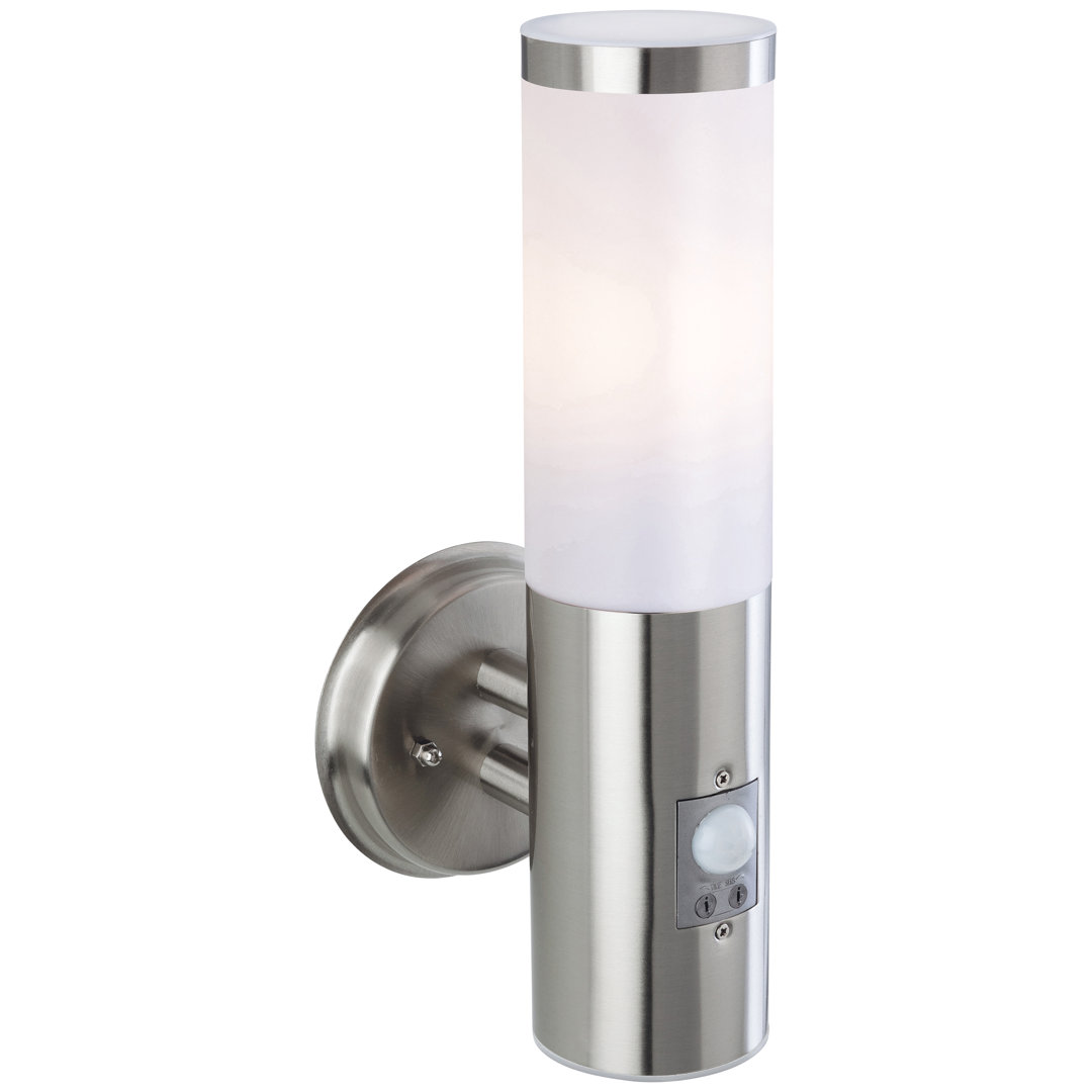 Plaza Stainless Steel 31.7cm H Outdoor Armed Sconce