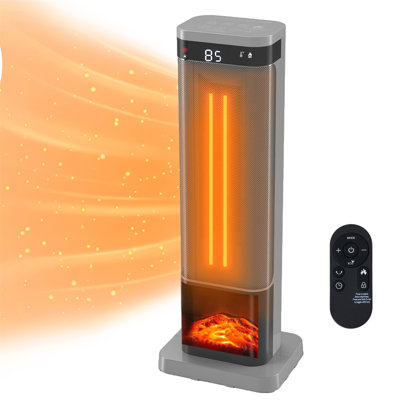 Electric Space Heater, 1500W Ptc Ceramic Heaters Indoor With Remote, 7Portable Heaters With Thermostat, Fast Safety Heat For Office Bedroom Home