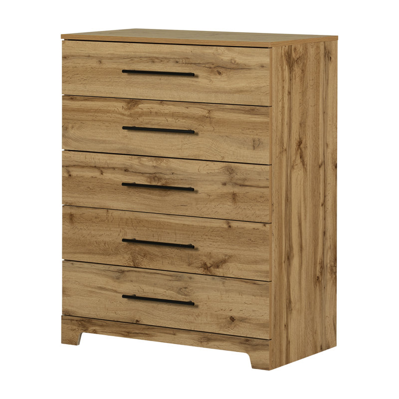 Barcelo  5-Drawer Chest, Light Brown