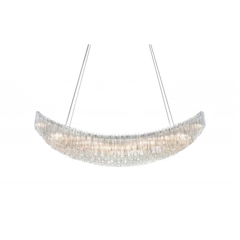 Lustre en acier à 12 lumières Khyri, Transparent, Laiton brossé, 30" Wide x 6" Height x 10" Depth