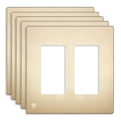 Screwless 2-Gang Decorator Wall Plate