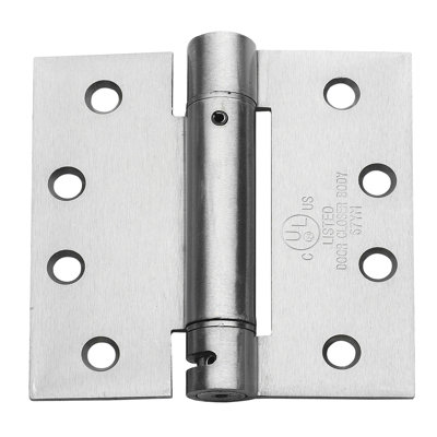 4 in. x 4 in. Full Mortise Spring Squared Hinge with Non-Removable Pin