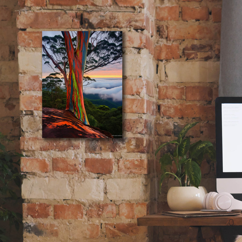 Art mural sur toile Winston Porter «Rainbow Eucalyptus 1» par r3darch0n, H 16 po x l 12 po x P 0,75 po