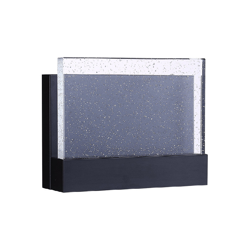 Chamanlal Steel LED Flush Mounted Sconce, Matte Black