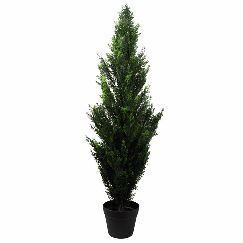 Annistyn Faux Cypress Tree in Pot, 120 cm x 35 cm