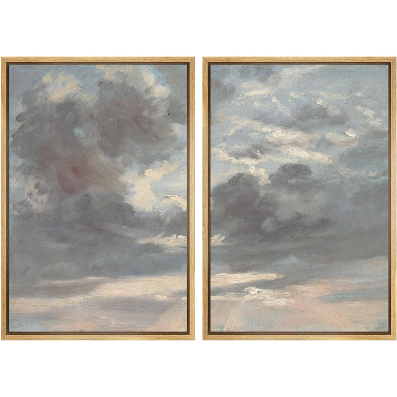 Paire de nuages éthéré 2 - pièces sur, Naturel, H 36 po x l 48 po