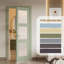 Primed 3-Lite Frosted Glass Solid Wood Double Slab Doors Without Frame and Hardware Kit-128860454