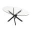 Table d'appoint en verre 39,37 po avec pieds noirs