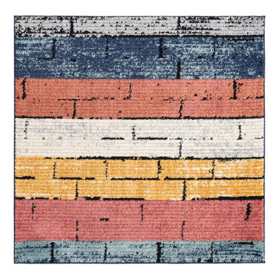 Tapis bleu / rouge Sophie