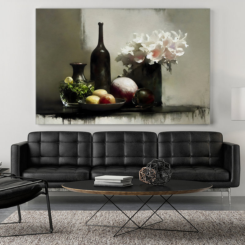 " Stilllife With Black Bottle " by Treechild, 72" H x 72" W x 1.5" D