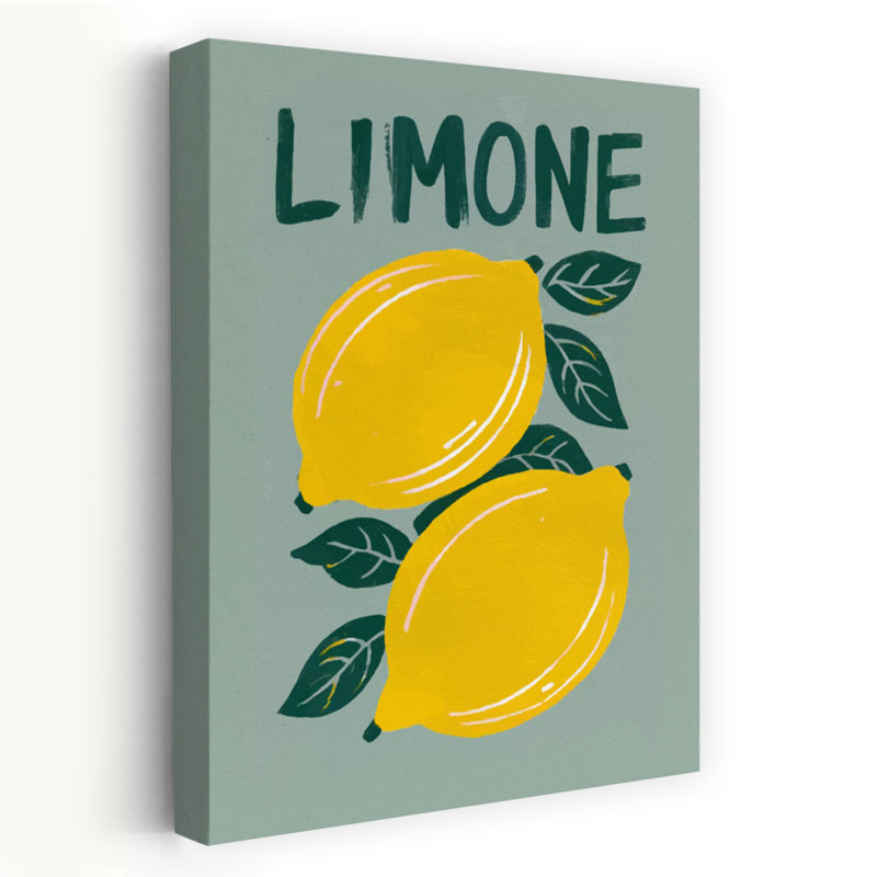 Zesty Limone Lemons, art mural contemporain, H 36 po x l 24 po