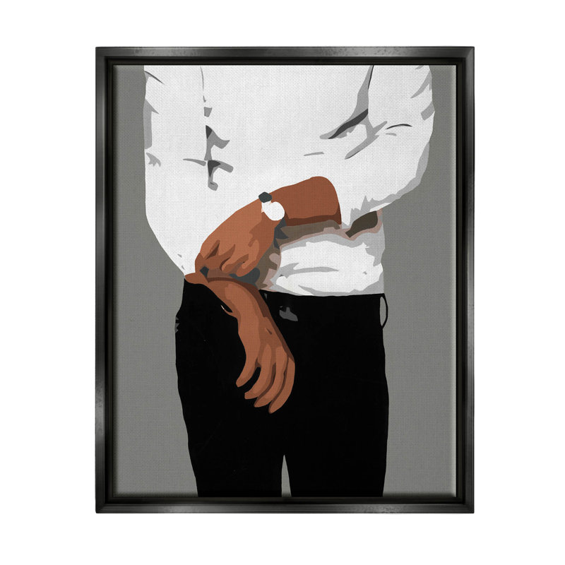 «Chic Man Out», estampe numérique par Beth Ann Lawson, H 21 po x l 17 po x P 1,7 po, Cadre flottant noir de jais
