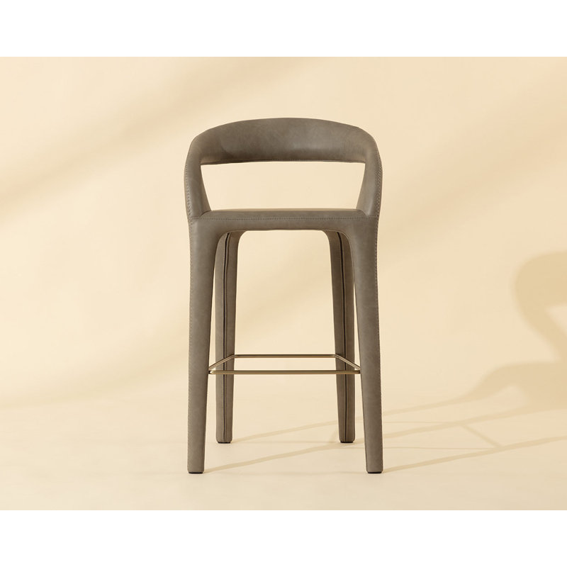 Atika Upholstered Stool with Metal Frame, Bar Stool (29.75" Seat Height)