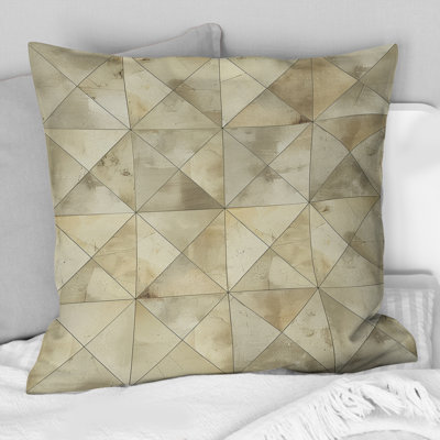 Coussin Beige Modern Triangle III - Modern