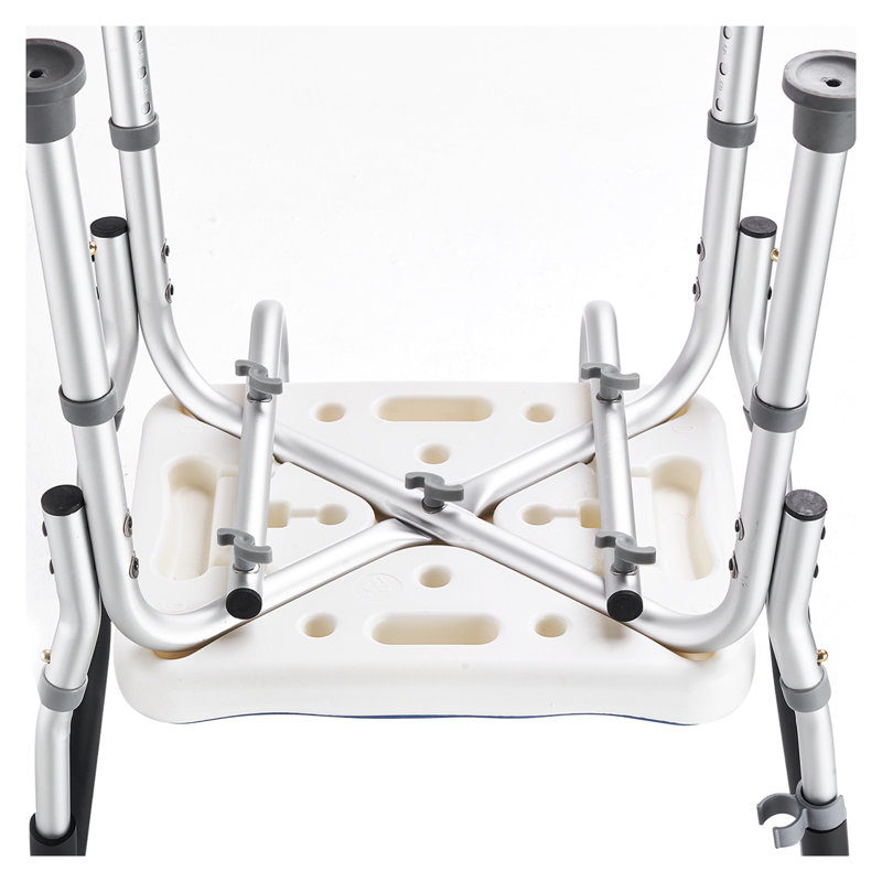 Heavy Duty Adjustable Shower Chair with Backrest & Arms - 400lbs Capacity Bath Seat for Seniors, Non-Slip Safety Stool