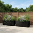 Ensemble de 2 boîtes à fleurs rectangulaires en métal avec trous de drainage, contenant de plantes d'extérieur pour patio, cour ou balcon