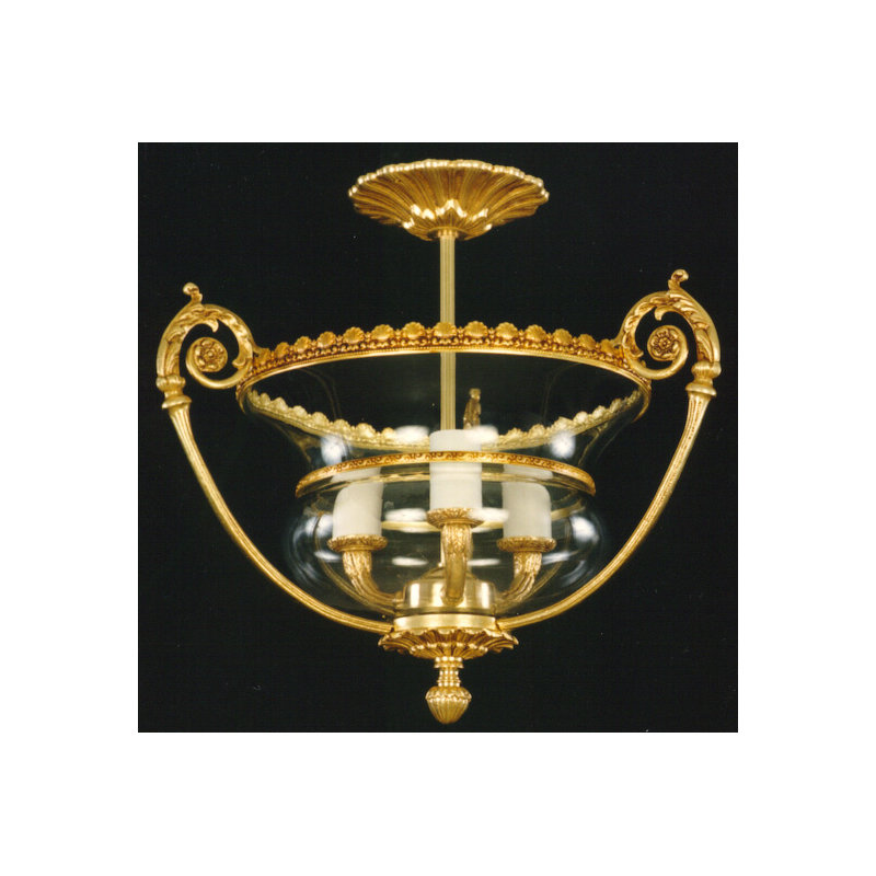 Barreras Glass Semi Flush Mount