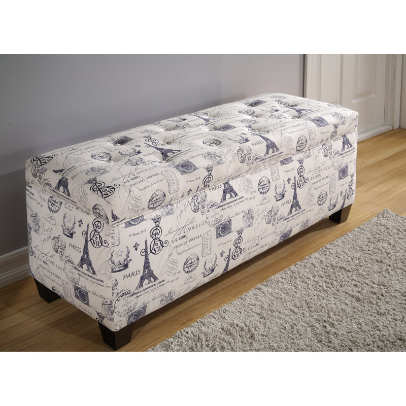 Avalynn Shoe Storage Bench, Large, French Stamp Onyx