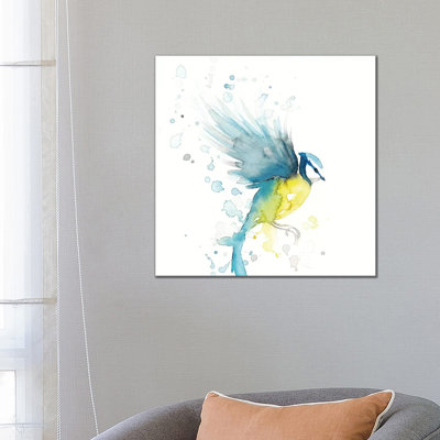 Blue Tit Bird II 1 Piece Wall Art on Canvas