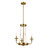 Vetivene 3 - Light Steel Dimmable Chandelier