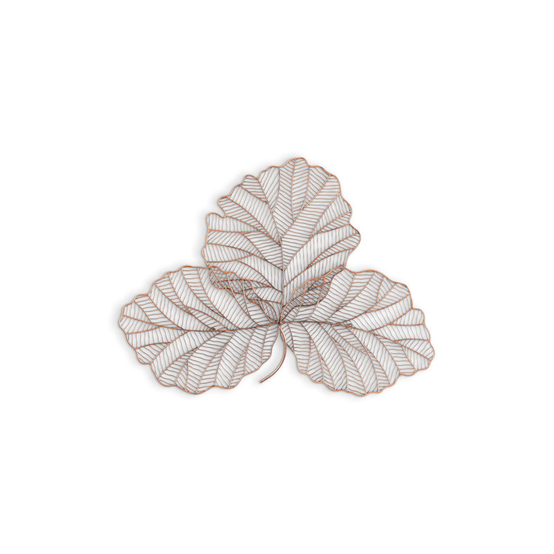 Tri Leaf Small Metal Wall Décor, 38" H x 50" W x 2" D, Copper