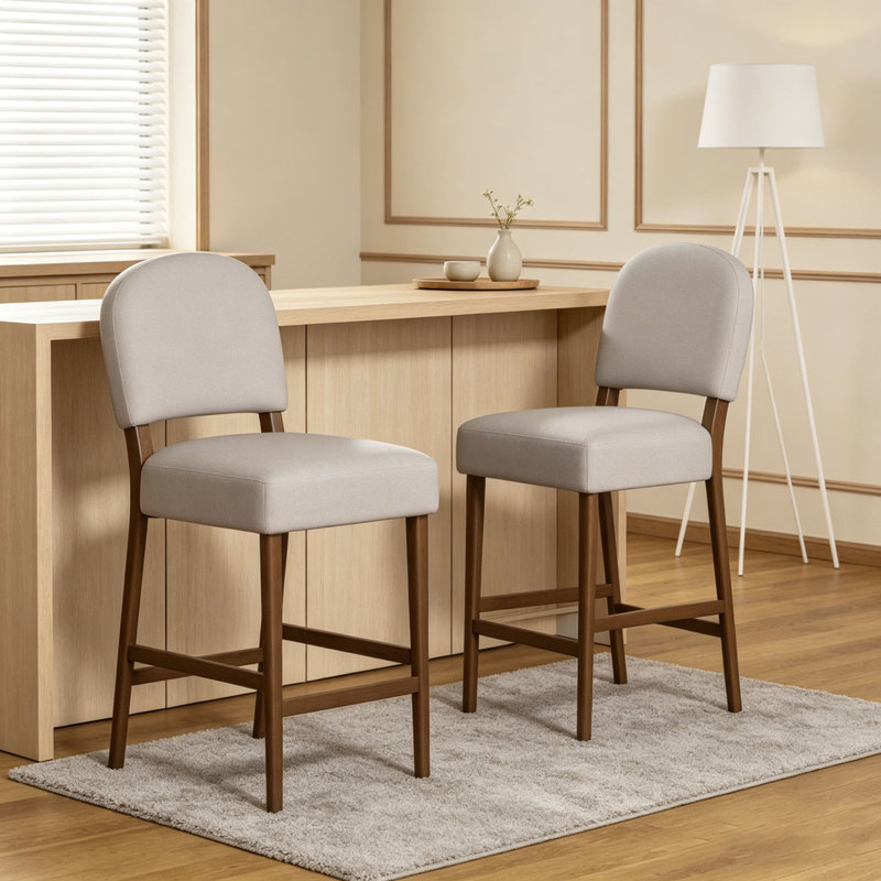 Tabouret de bar 26 po, Gris clair