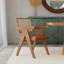 Fauteuil en cuir véritable brun clair Douglas
