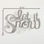 Décoration murale 24 po Christmas Let It Snow, argent