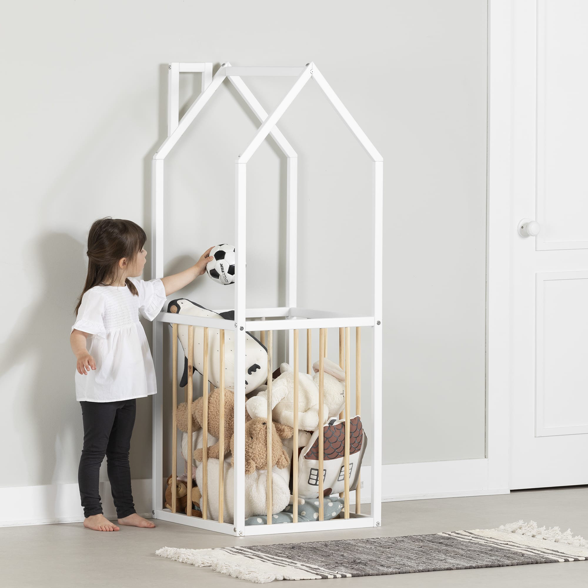 Solid wood 2024 toy organizer