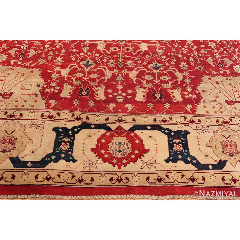 One-of-a-Kind 10' X 13' 1900s Area Rug in Yellow