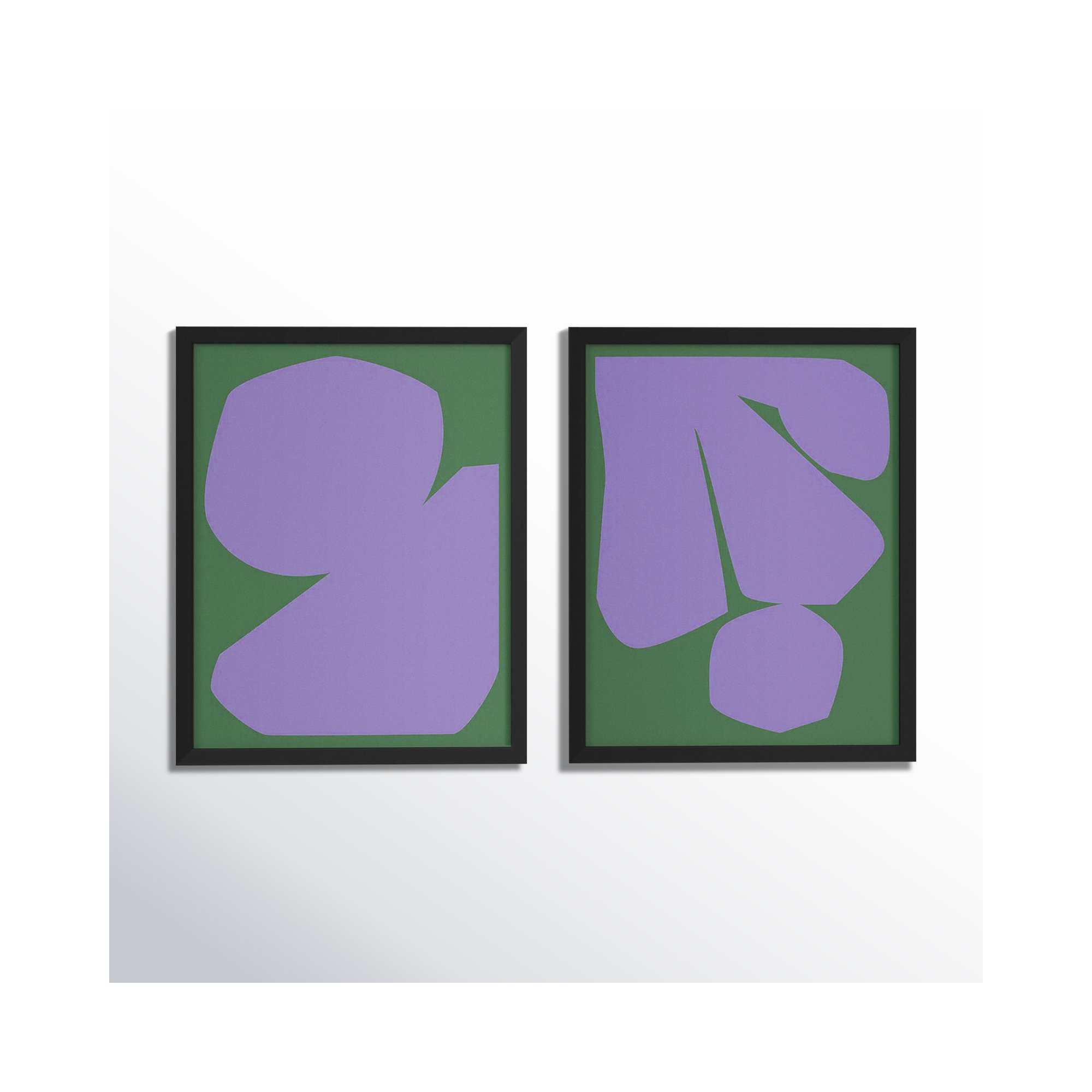 Element. Set Of 2 by Michael Kempen, Black Framed, 20"H x 16"W x 1.25"D