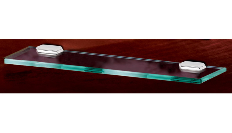 Nicole Wall Shelf, Polished Chrome, 18" W x 5.125" D