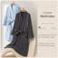 Peignoir 100% coton éponge gris foncé-2119055435
