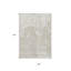 Tapis extérieur lavable abstrait ivoire et blanc cassé 3 pi x 5 pi