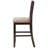 Tan & Counter Chairs  Pair  - Transitional Design With Stable Base And Flared Back Stools  2