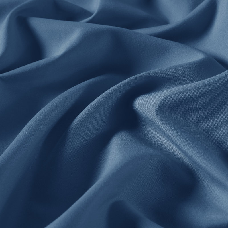 Microfiber Percale Sheet Set, King Sheet Set + Fitted Sheet + 2 Pillowcases, Cornett Blue